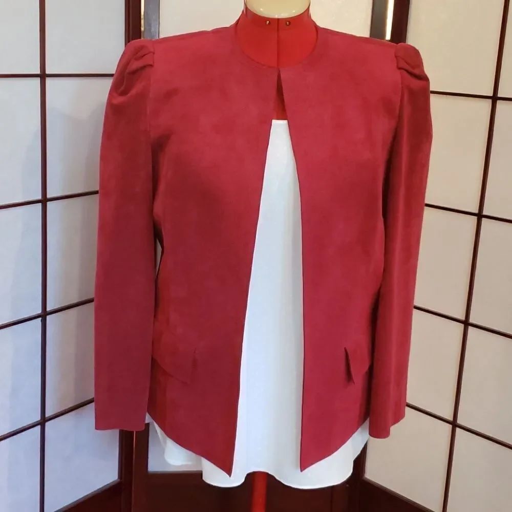 Roth-Le Cover Magenta Suede Open-faced Jacket